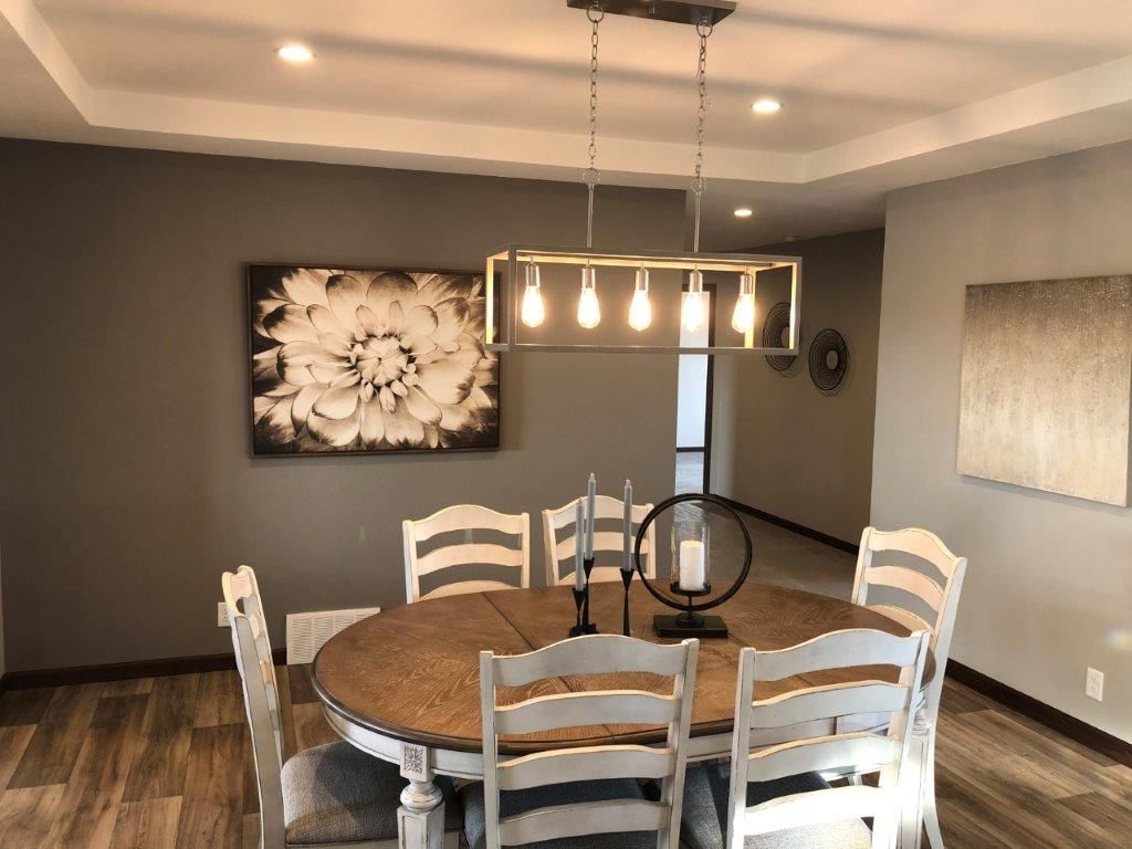 The LEGEND 572-1 MOD Dining Room. This Modular Home features 3 bedrooms and 2 baths.