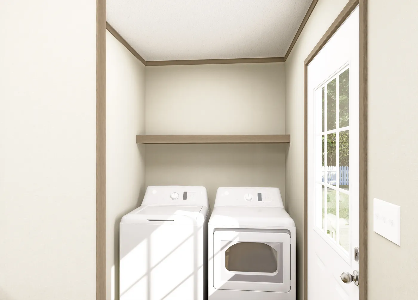 The CLARK Utility Room. This Manufactured Mobile Home features 3 bedrooms and 2 baths.