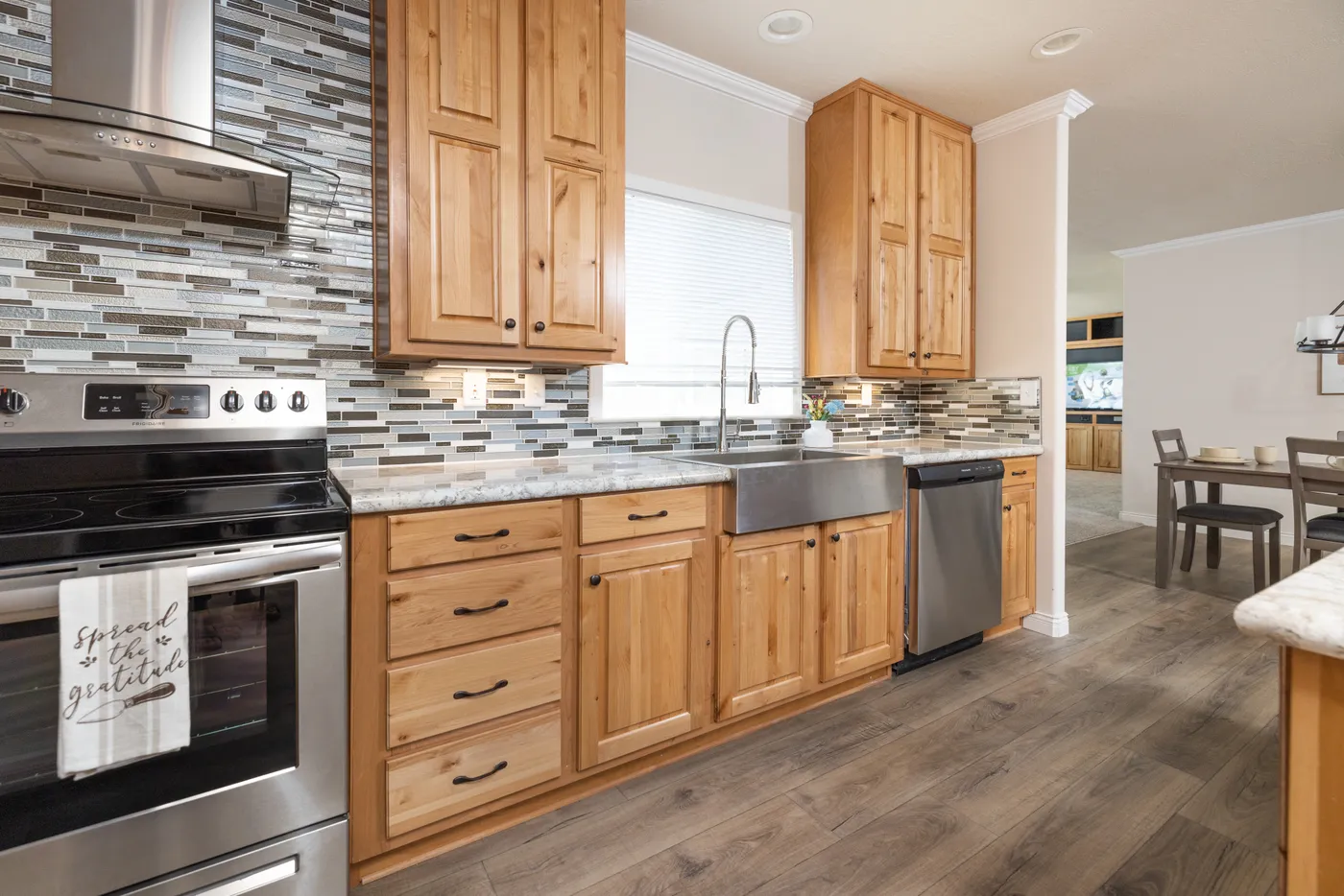 The TH601F                 CLAYTON Kitchen. This Manufactured Mobile Home features 3 bedrooms and 2 baths.