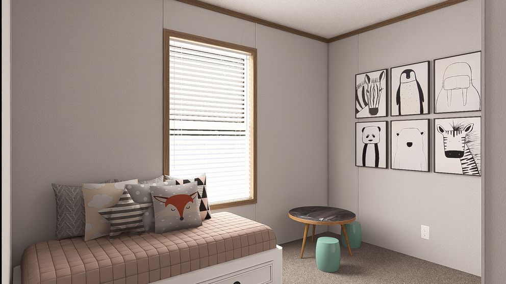 The THE RESERVE 52 Bedroom. This Manufactured Mobile Home features 3 bedrooms and 2 baths.