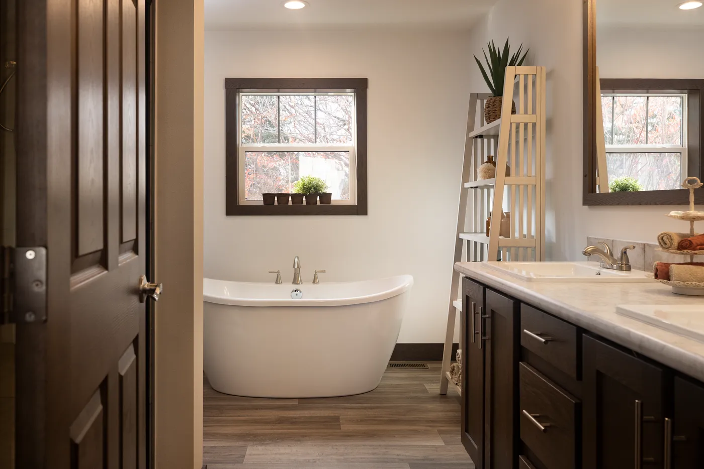 The LEGEND 78 Primary Bathroom. This Manufactured Mobile Home features 3 bedrooms and 2 baths.