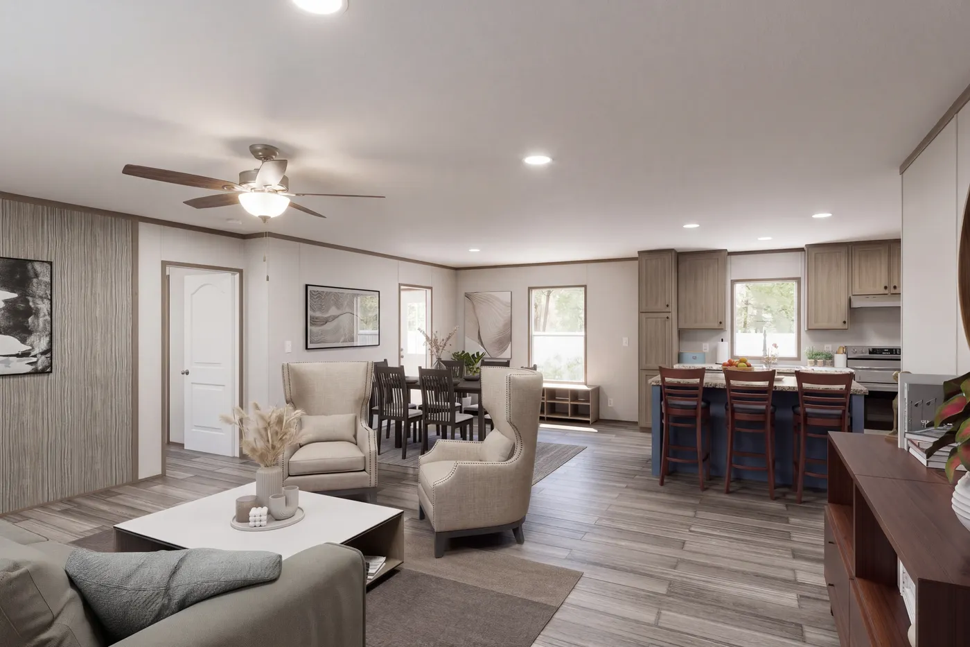 The THE MOUNTAINEER 64 Foyer. This Manufactured Mobile Home features 3 bedrooms and 2 baths.