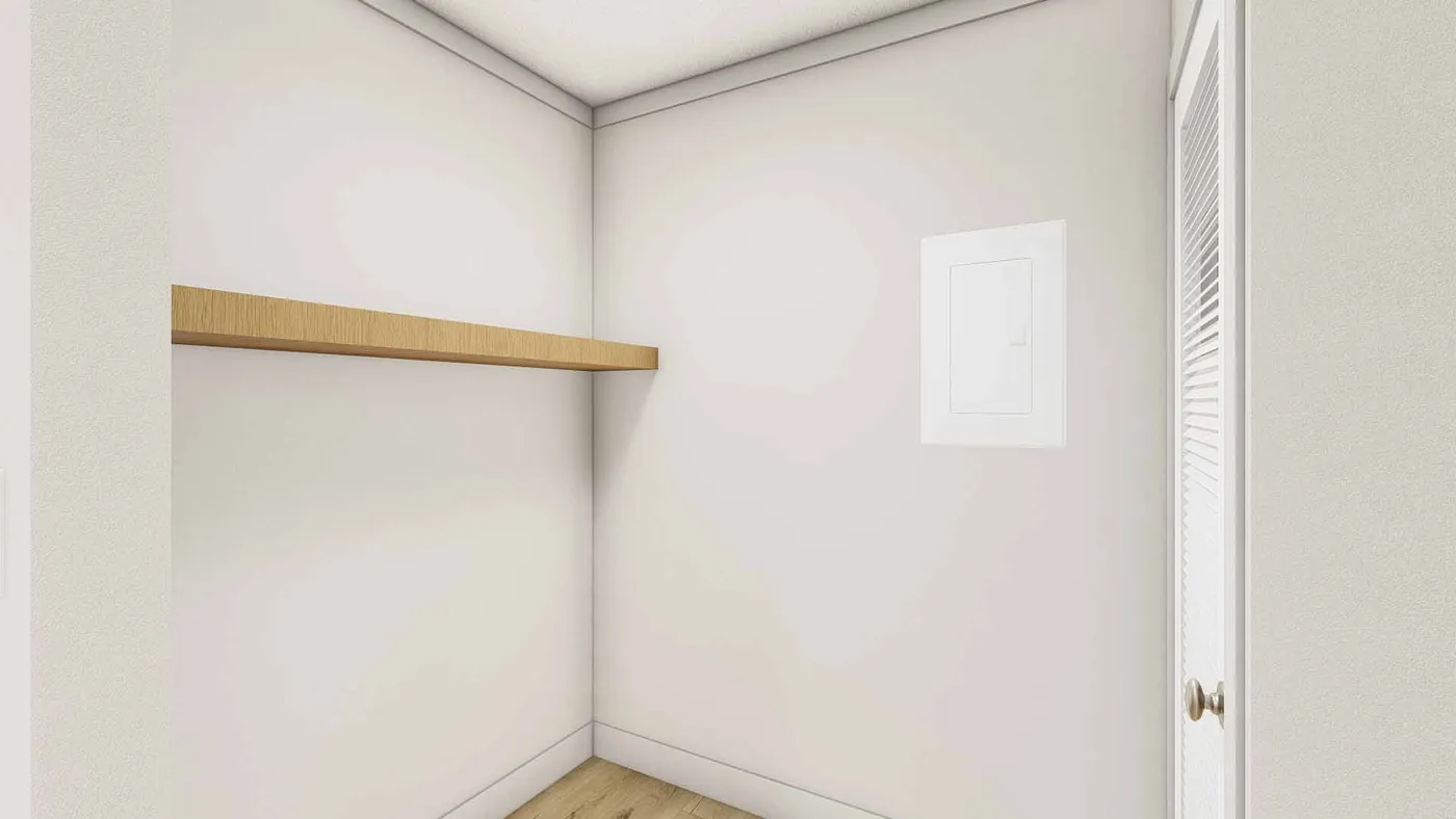 The RHYTHM NATION Utility Room. This Manufactured Mobile Home features 3 bedrooms and 2 baths.