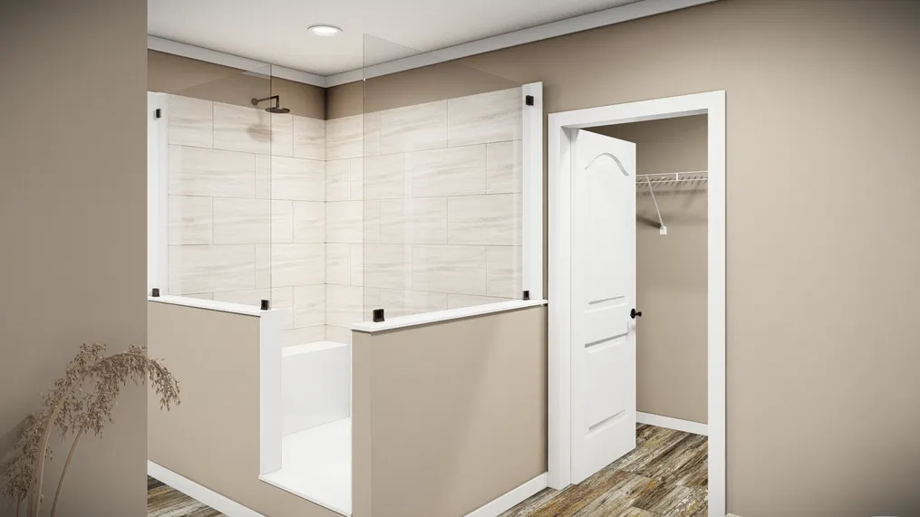 The THE LLOYD II Master Bathroom. This Manufactured Mobile Home features 3 bedrooms and 2 baths.