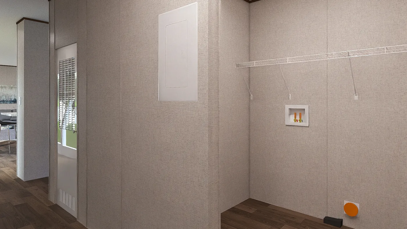 The ASPEN Utility Room. This Manufactured Mobile Home features 3 bedrooms and 2 baths.