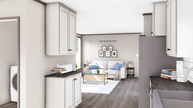 The ULTRA A-PLUS 16X76 Kitchen. This Manufactured Mobile Home features 3 bedrooms and 2 baths.