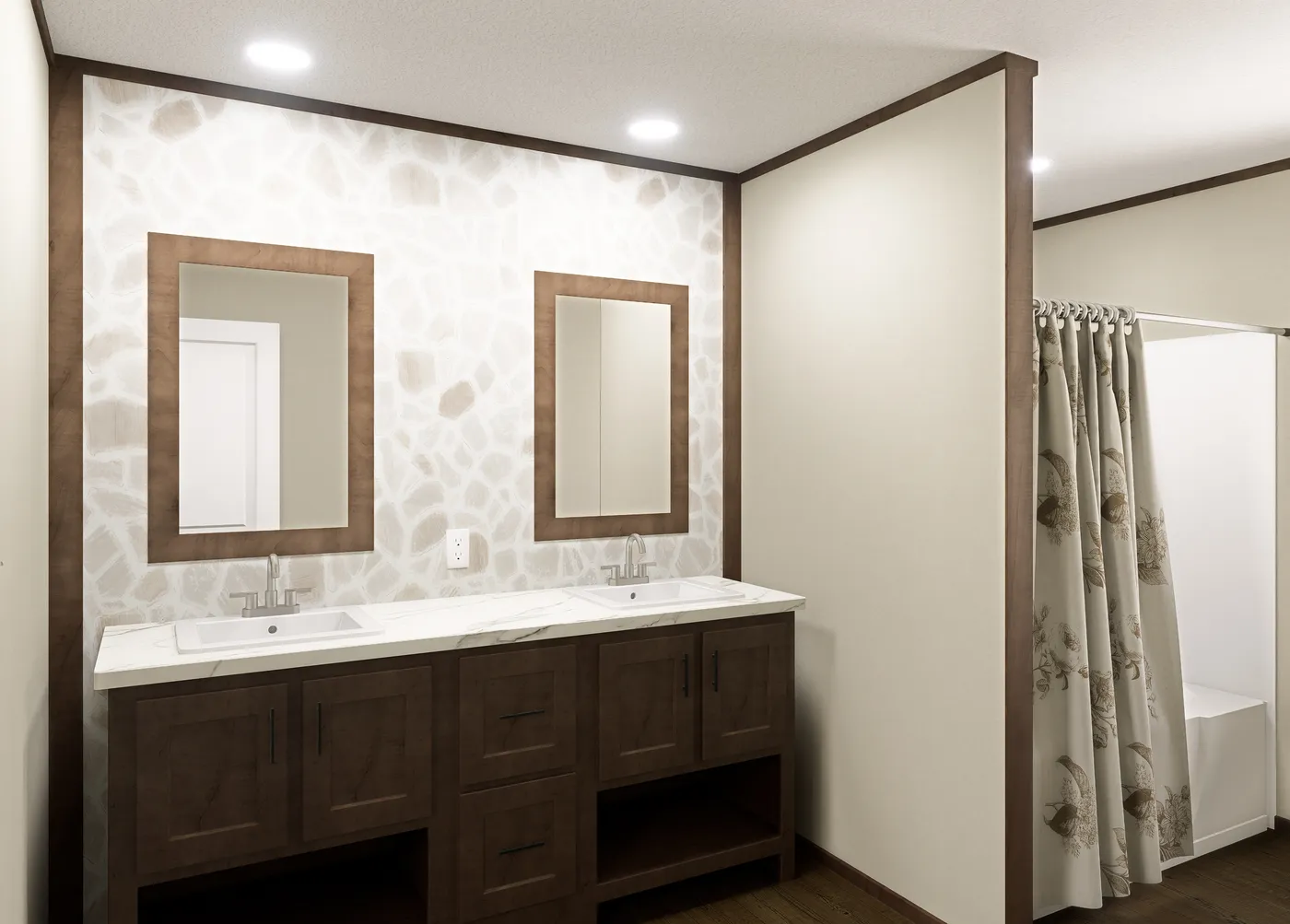 The DESOTO Primary Bathroom. This Manufactured Mobile Home features 3 bedrooms and 2 baths.