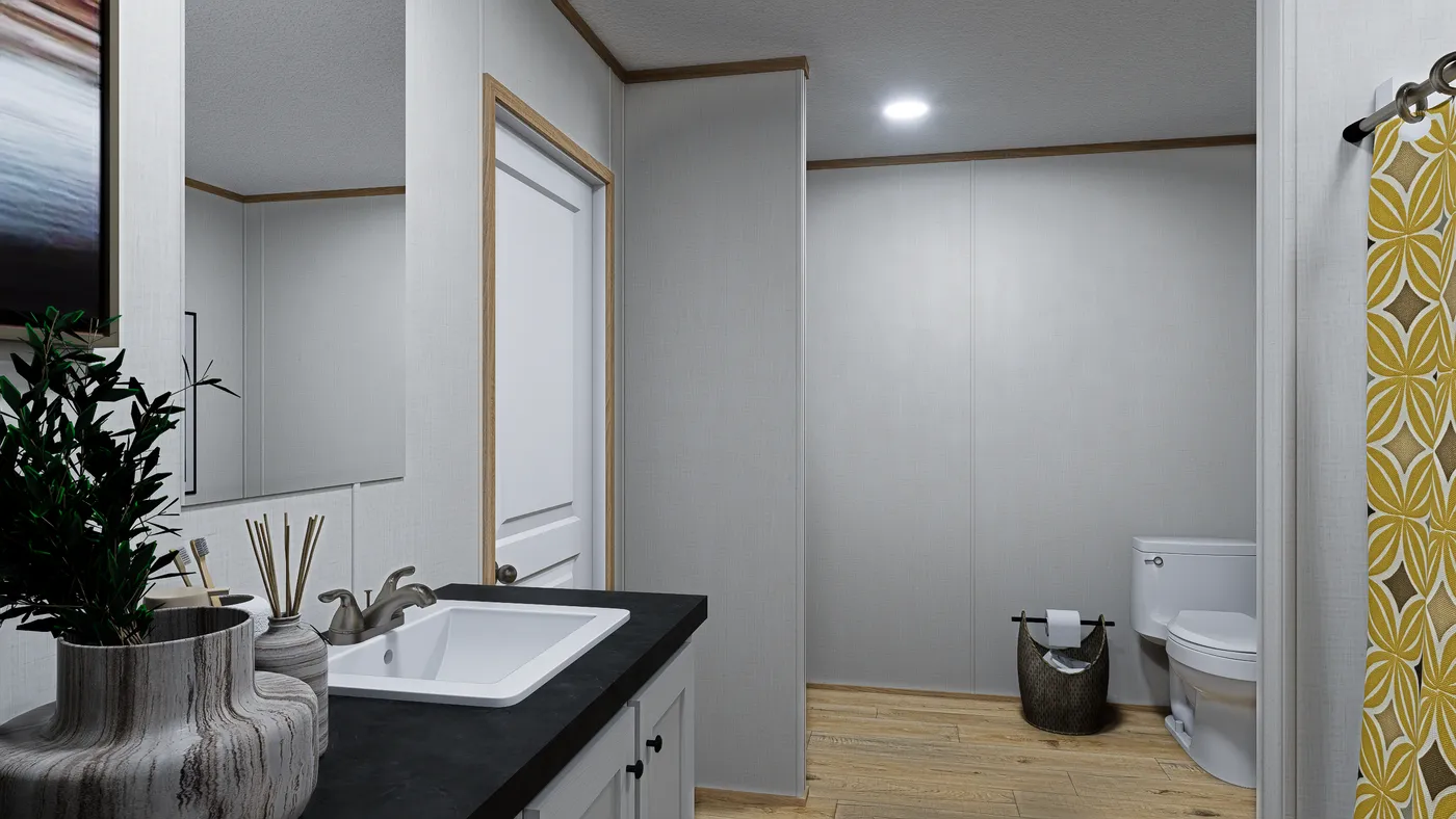 The ELEMENT Primary Bathroom. This Manufactured Mobile Home features 3 bedrooms and 2 baths.