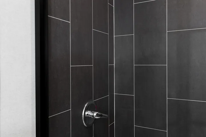 The PLATINUM ANNIVERSARY Primary Bathroom. This Manufactured Mobile Home features 3 bedrooms and 2 baths.