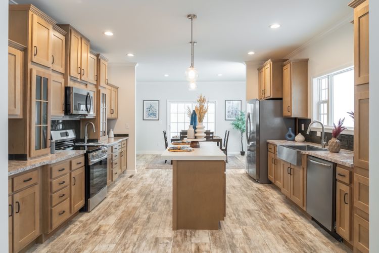 The 2062 CLASSIC Kitchen. This Manufactured Mobile Home features 3 bedrooms and 2 baths.