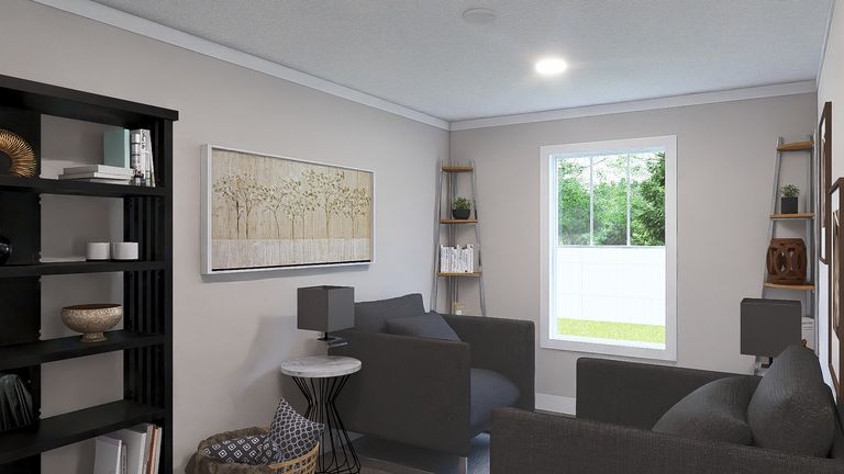 The LIMELIGHT Living Room. This Manufactured Mobile Home features 3 bedrooms and 2 baths.