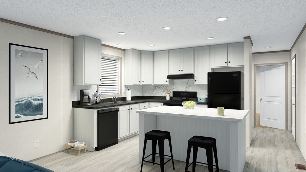 The 7616-4779 THE PULSE Kitchen. This Manufactured Mobile Home features 3 bedrooms and 2 baths.