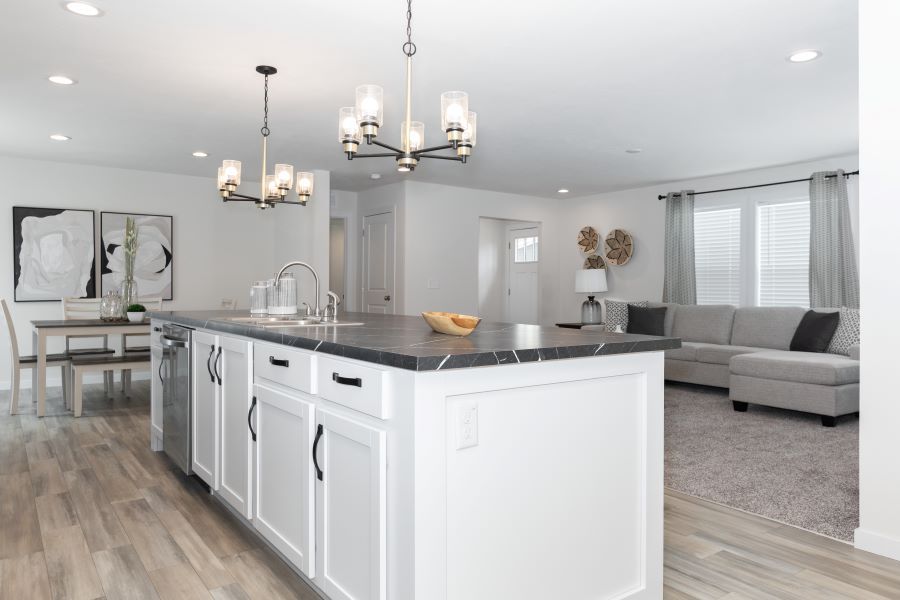 The BUTLER PLACE/6428-MS056 SECT Kitchen. This Manufactured Mobile Home features 3 bedrooms and 3 baths.