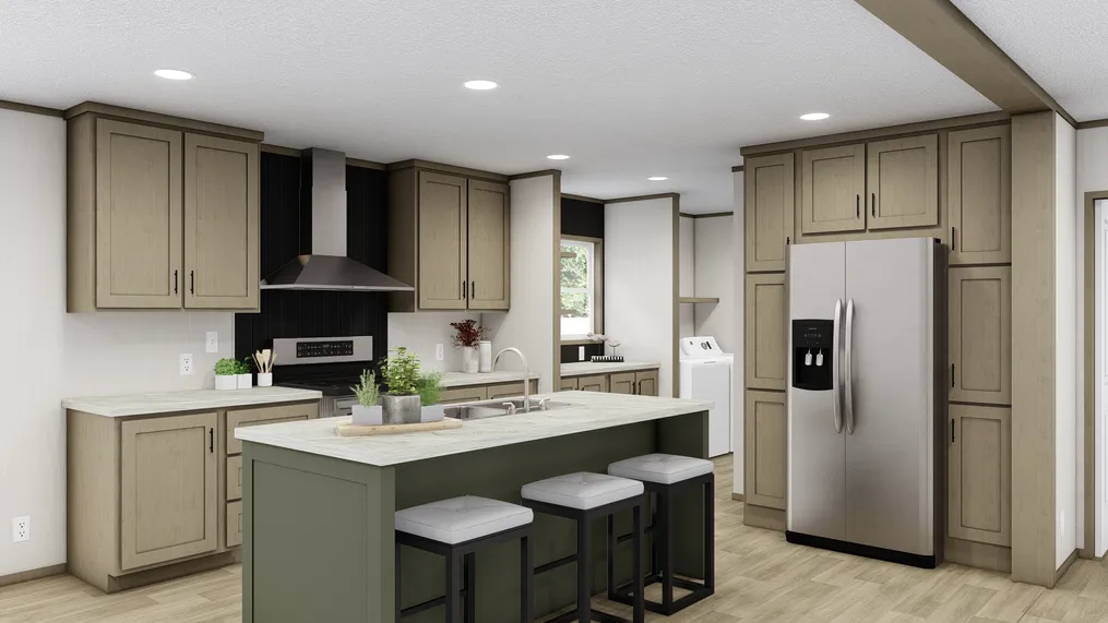 The MOROCCO 6828-2301 Kitchen. This Manufactured Mobile Home features 4 bedrooms and 2 baths.