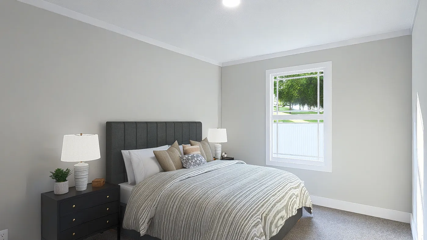 The THE BREEZE 64 Bedroom. This Manufactured Mobile Home features 4 bedrooms and 2 baths.