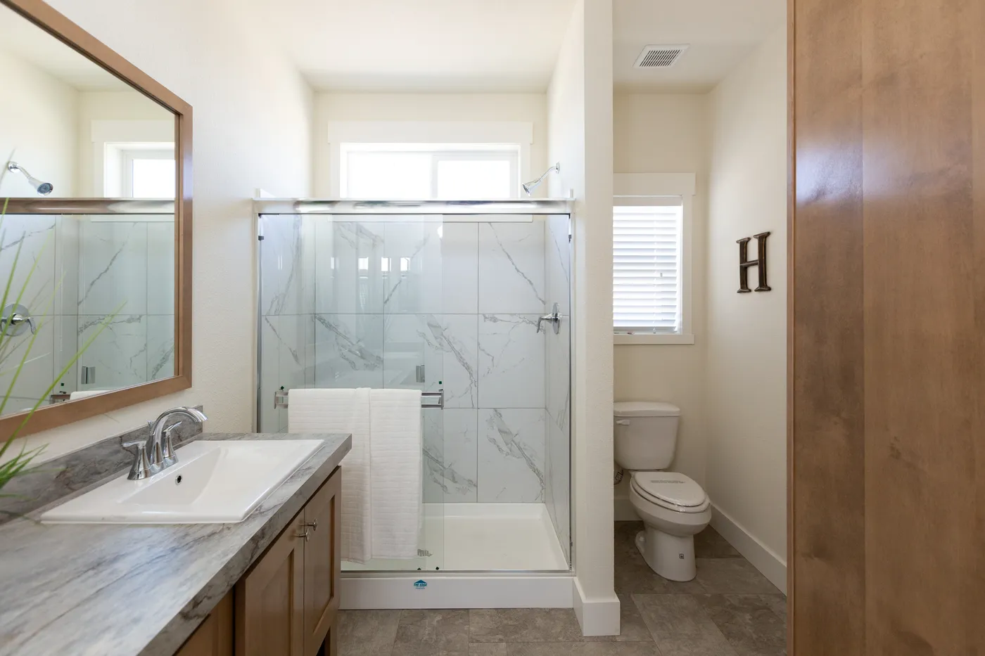 The CORONADO 24563C Primary Bathroom. This Manufactured Mobile Home features 3 bedrooms and 2 baths.
