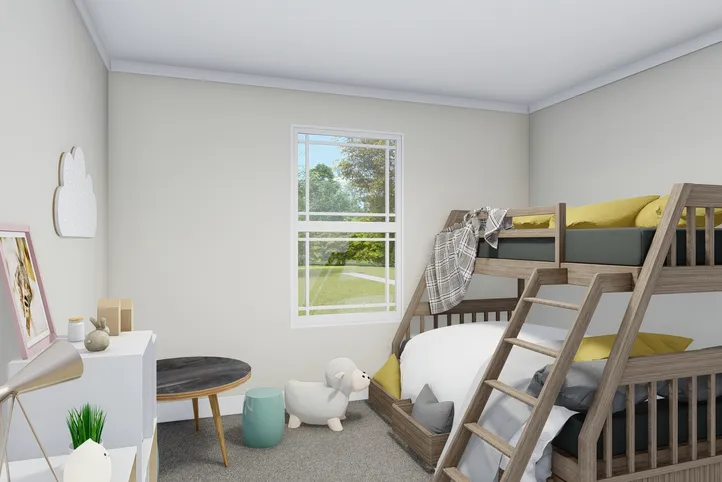 The SANTA FE 684A Bedroom. This Manufactured Mobile Home features 4 bedrooms and 2 baths.
