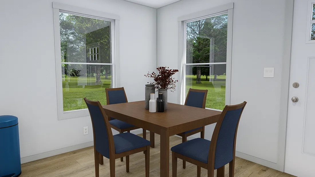 The RISING SUN Dining Room. This Manufactured Mobile Home features 2 bedrooms and 2 baths.