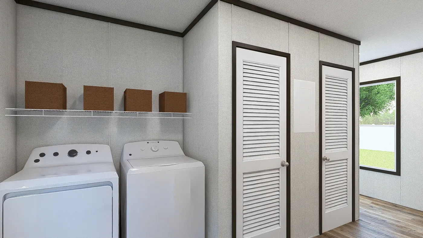 The FESTIVAL Utility Room. This Manufactured Mobile Home features 3 bedrooms and 2 baths.