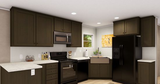 The ULTRA EXCEL 16X66 Kitchen. This Manufactured Mobile Home features 3 bedrooms and 2 baths.