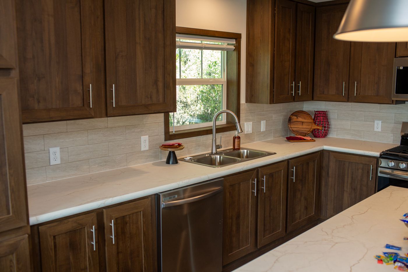The RAMSEY 75 MOD Kitchen. This Modular Home features 4 bedrooms and 2 baths.
