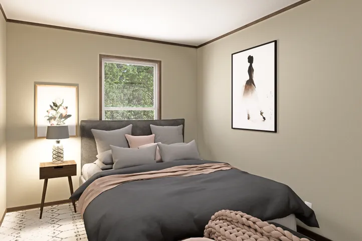The RIO Guest Bedroom. This Manufactured Mobile Home features 3 bedrooms and 2 baths.