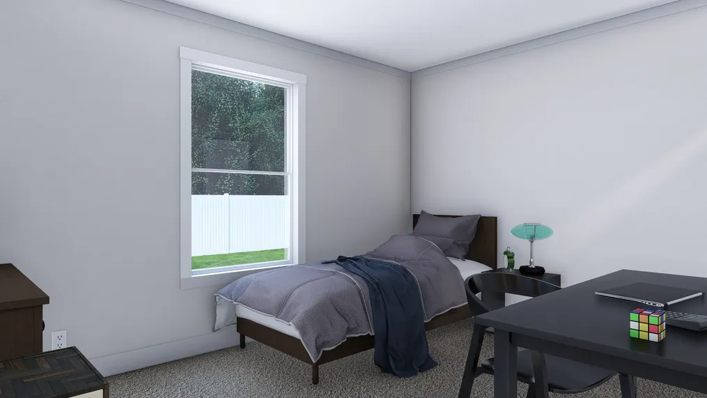 The SUPERFLY Bedroom. This Modular Home features 5 bedrooms and 2 baths.
