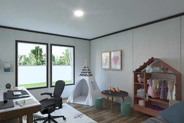 The EMPOWER Family Room. This Manufactured Mobile Home features 4 bedrooms and 2 baths.