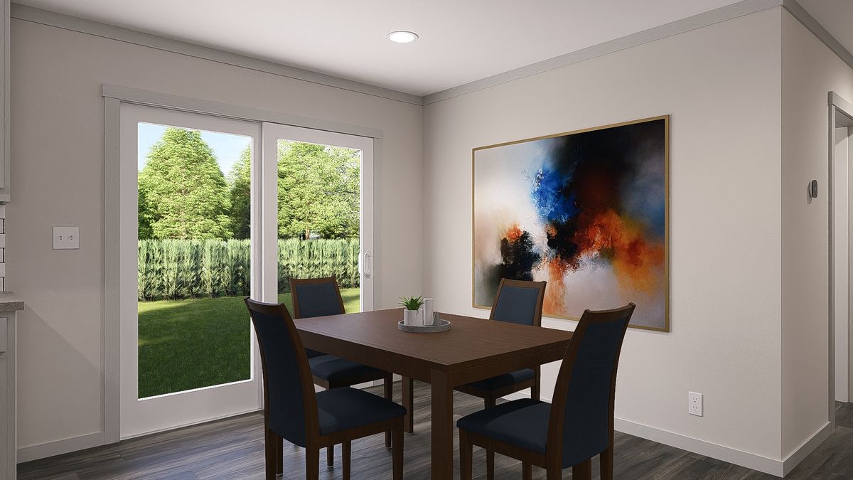 The FARM 3 FLEX DEN Dining Room. This Manufactured Mobile Home features 3 bedrooms and 2 baths.