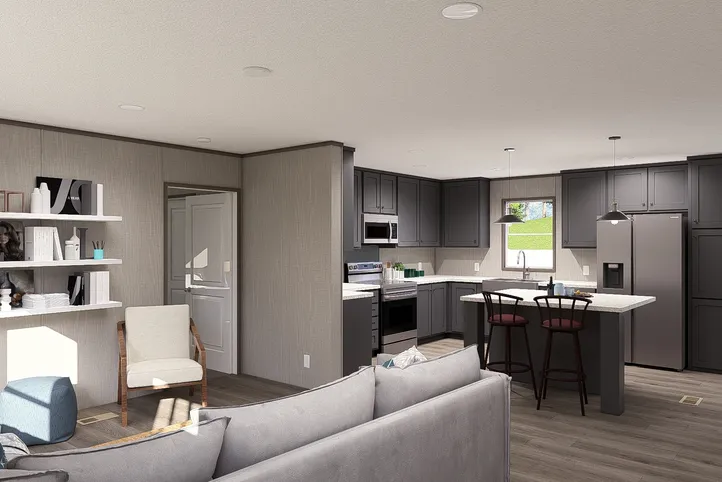 The ULTRA PRO 4 BR 28X68 Living Room. This Manufactured Mobile Home features 4 bedrooms and 2 baths.