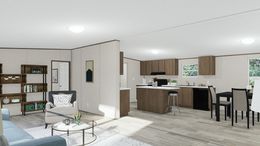 The THRILL Living Room. This Manufactured Mobile Home features 3 bedrooms and 2 baths.