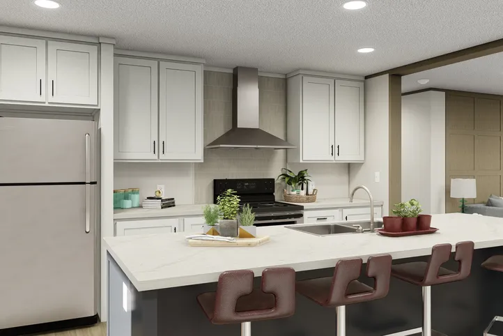 The EVEREST Kitchen. This Manufactured Mobile Home features 4 bedrooms and 2 baths.