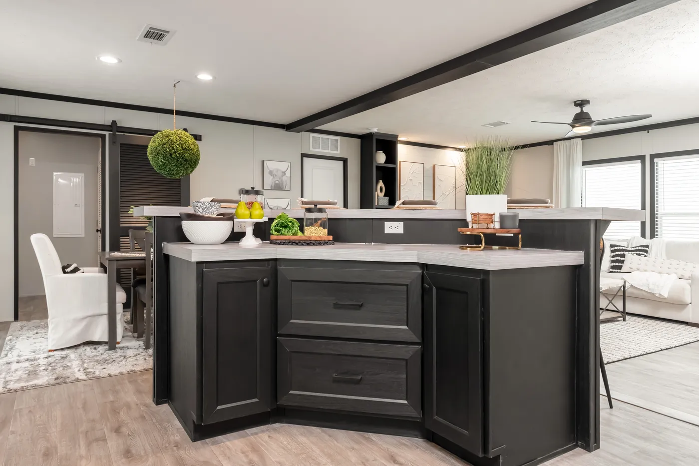 The CRAZY EIGHTS Kitchen. This Manufactured Mobile Home features 4 bedrooms and 2 baths.