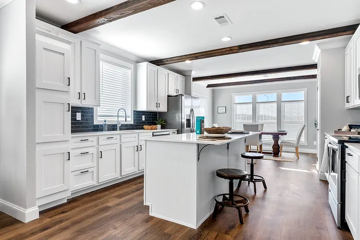 The THE VAIL Kitchen. This Manufactured Mobile Home features 3 bedrooms and 2 baths.