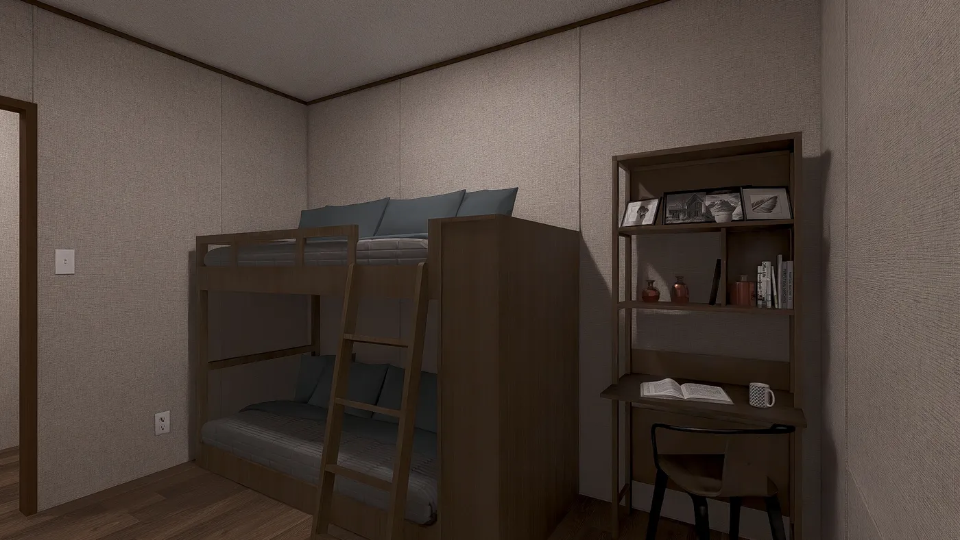 The ASPEN Guest Bedroom. This Manufactured Mobile Home features 3 bedrooms and 2 baths.