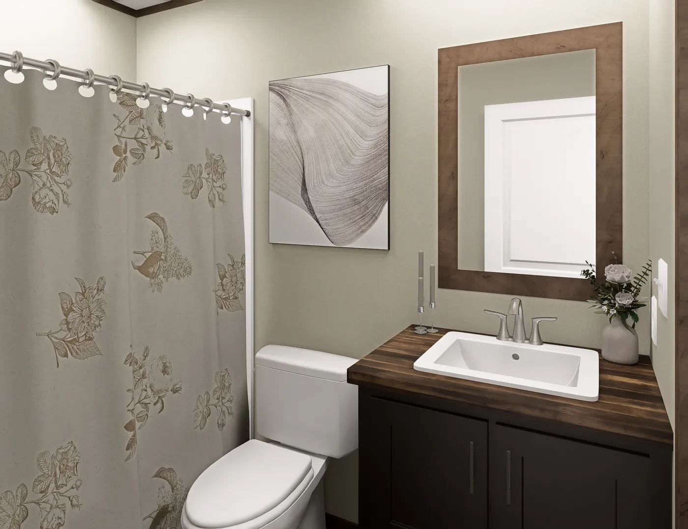 The TUSCANY Guest Bathroom. This Manufactured Mobile Home features 2 bedrooms and 2 baths.