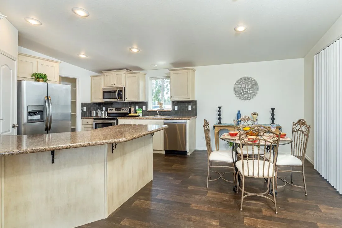 The 2017 COLUMBIA RIVER (NEW) Kitchen. This Manufactured Mobile Home features 3 bedrooms and 2 baths.