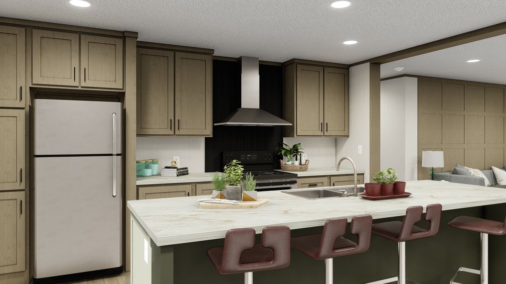 The EVEREST Kitchen. This Manufactured Mobile Home features 4 bedrooms and 2 baths.