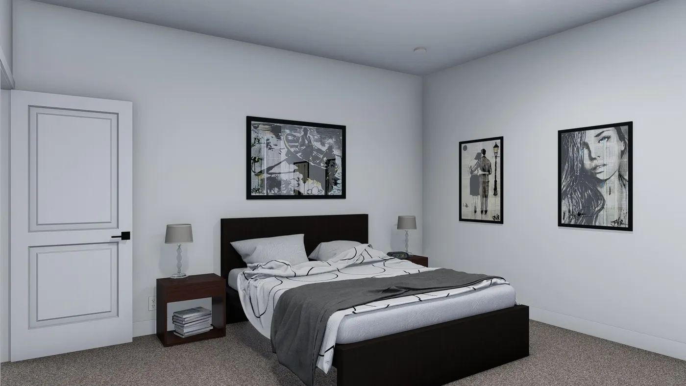 The BRYCE Primary Bedroom. This Manufactured Mobile Home features 3 bedrooms and 2 baths.