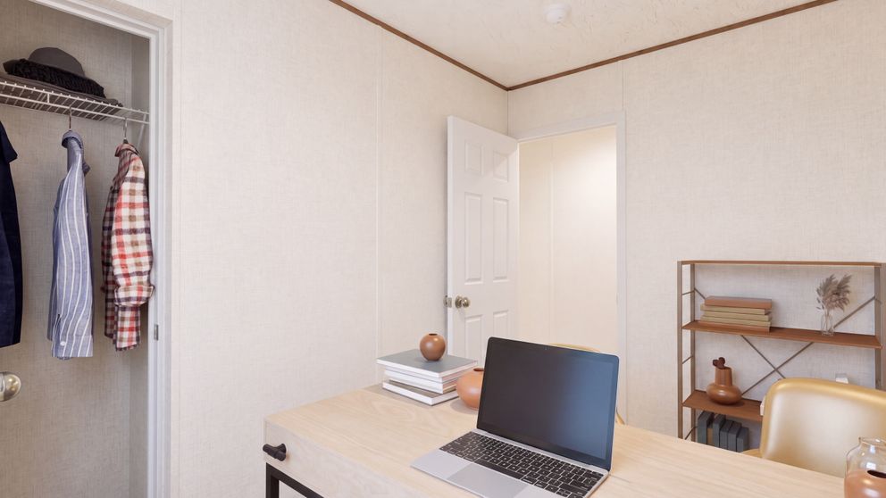 The HICKORY Guest Bedroom. This Manufactured Mobile Home features 3 bedrooms and 2 baths.