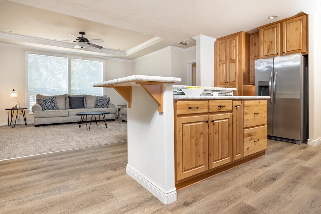 The TH601F                 CLAYTON Kitchen. This Manufactured Mobile Home features 3 bedrooms and 2 baths.