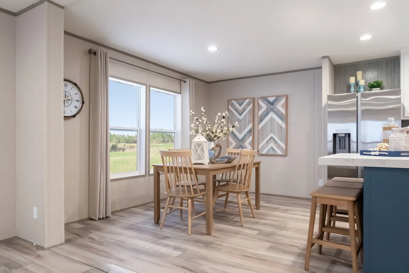 The TRADITION 48F Kitchen. This Manufactured Mobile Home features 3 bedrooms and 2 baths.