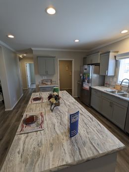 The CATALINA Kitchen. This Manufactured Mobile Home features 3 bedrooms and 2 baths.