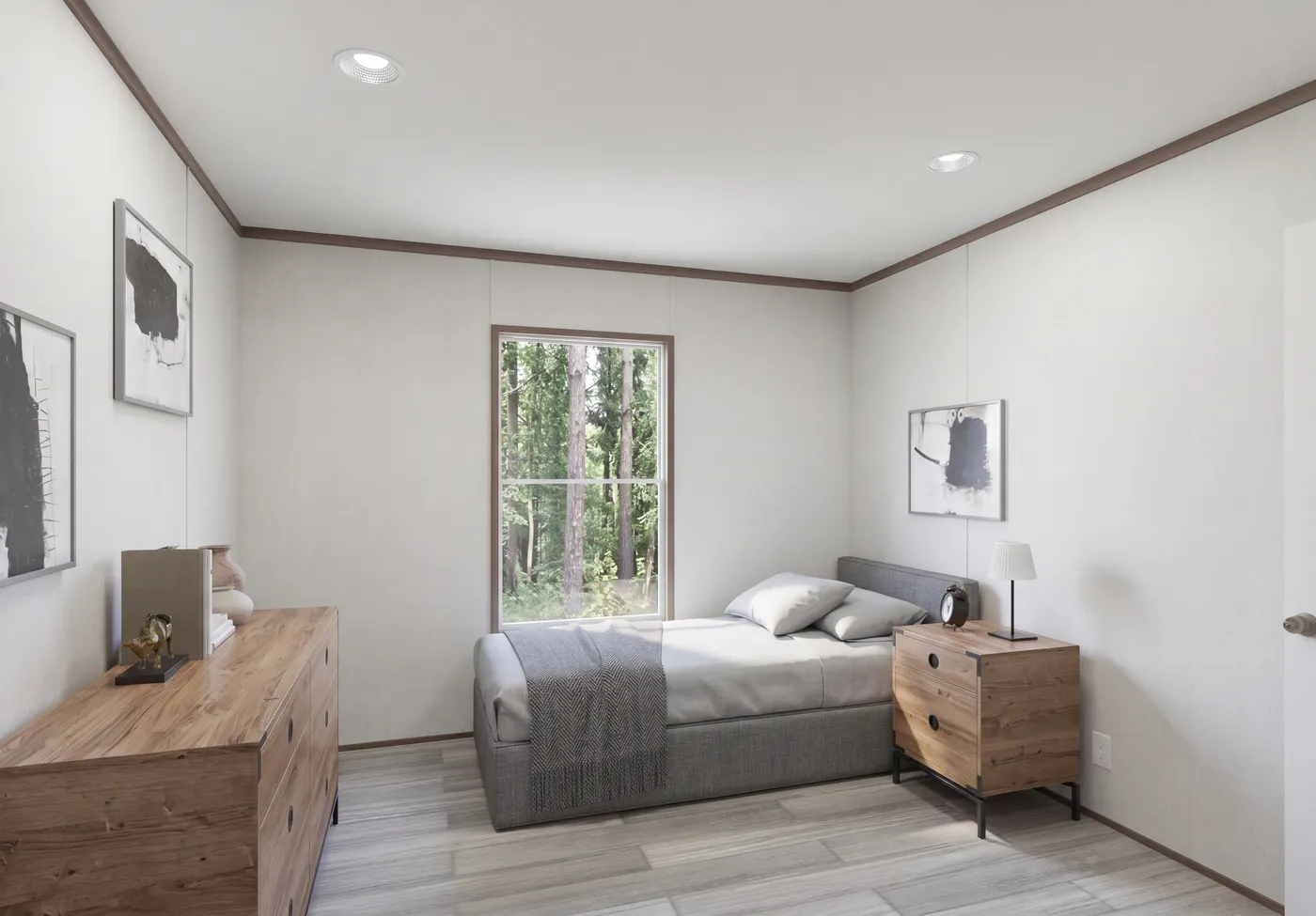 The THE MOUNTAINEER 64 Bedroom. This Manufactured Mobile Home features 3 bedrooms and 2 baths.