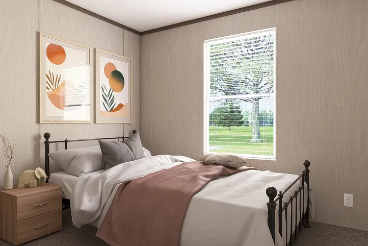 The THE RESERVE 60 Bedroom. This Manufactured Mobile Home features 3 bedrooms and 2 baths.