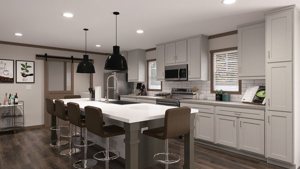 The ISABELLA ELITE Kitchen. This Manufactured Mobile Home features 3 bedrooms and 2 baths.