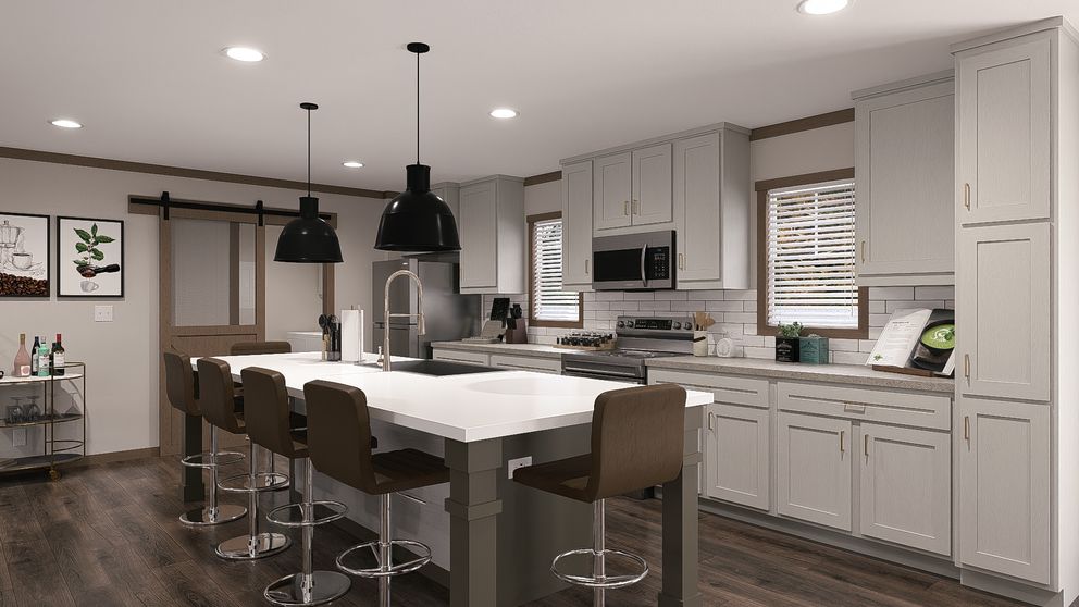 The ISABELLA ELITE Kitchen. This Manufactured Mobile Home features 3 bedrooms and 2 baths.