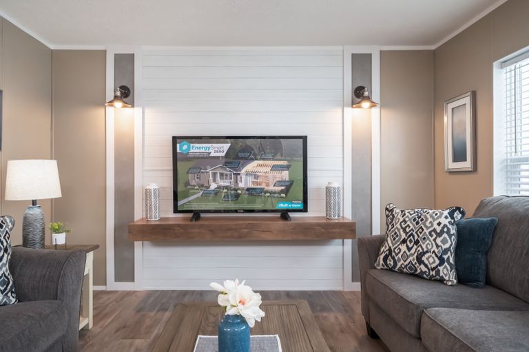 The ISLAND BREEZE Living Room. This Manufactured Mobile Home features 3 bedrooms and 2 baths.