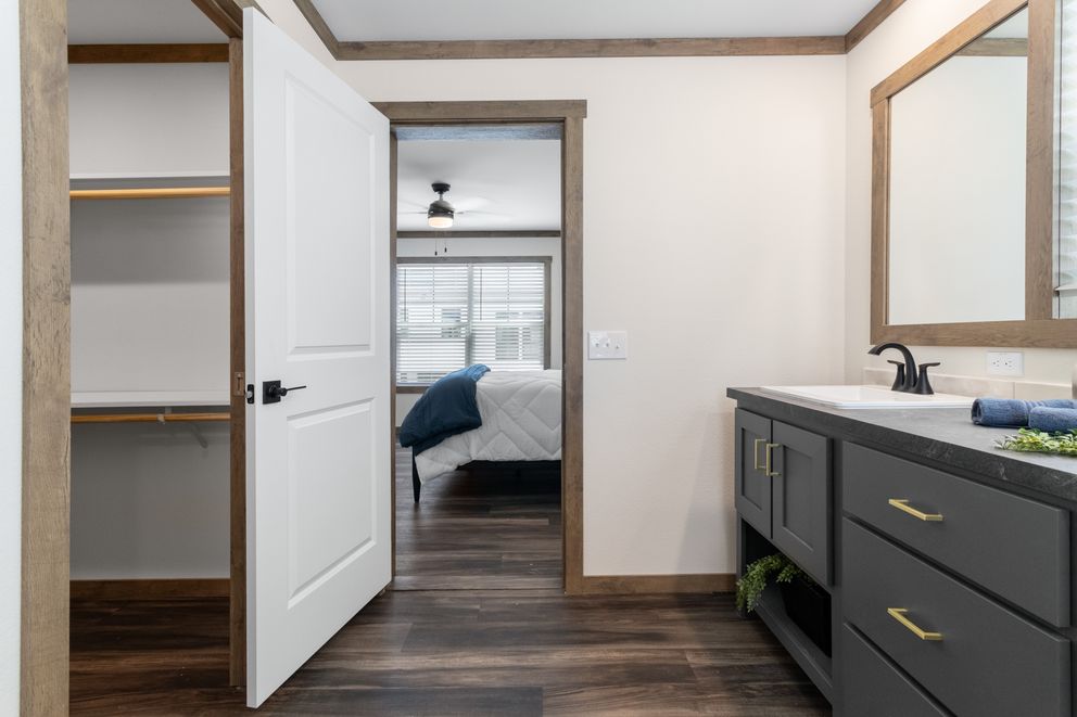 The FARM 4 FLEX Primary Bathroom. This Manufactured Mobile Home features 4 bedrooms and 3 baths.
