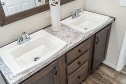 The CLASSIC 56D Master Bathroom. This Manufactured Mobile Home features 3 bedrooms and 2 baths.